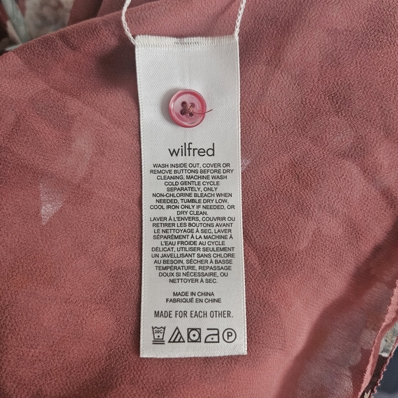 Aritzia Wilfred Eden Floral Ruffle Blouse Size XS - Picture 6 of 7